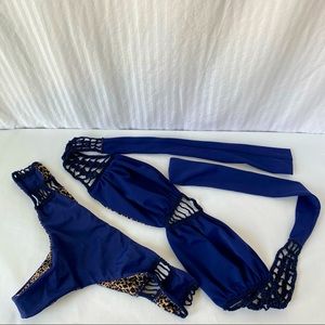 Navy Acacia Swim Bikini